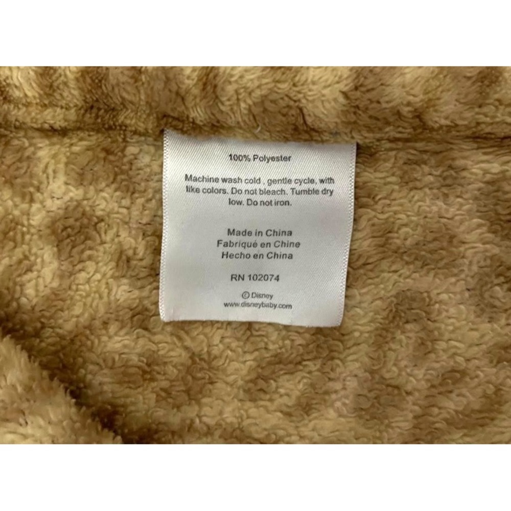 Disney Baby Brown Leopard Print Fleece Blanket Lovey Animal Cheetah Security - Picture 3 of 4